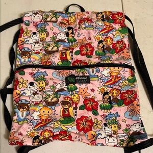Vibrant Kids Drawstring Backpack with Playful Characters
